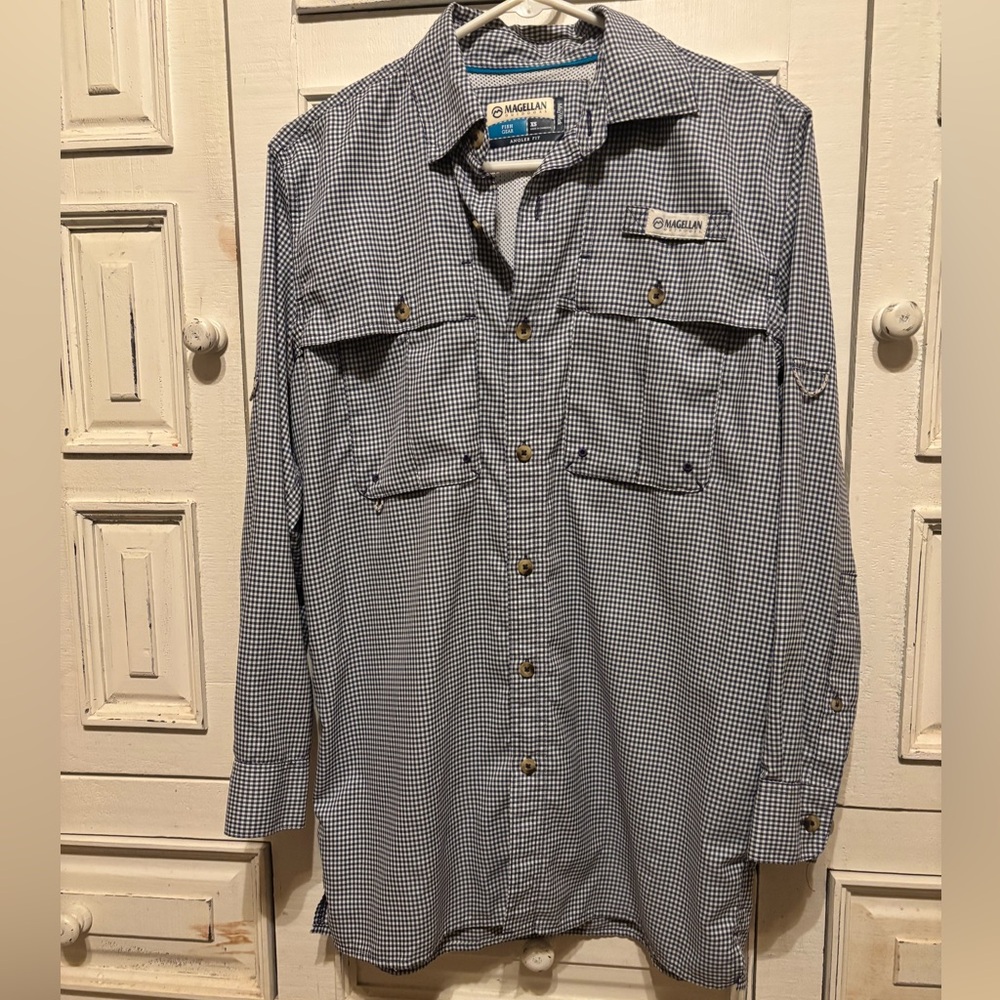 Magellan Outdoors Men's Gingham Button Down Shirt